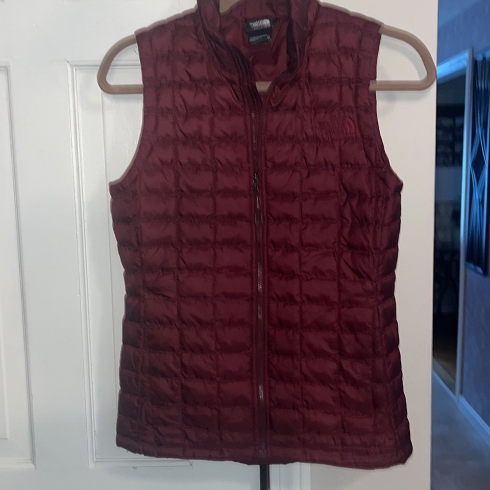 The North Face Burgundy Puffer Vest